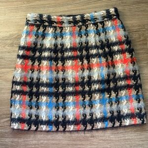 Milly Multicolor Wool Tweed Mini Skirt Size 4